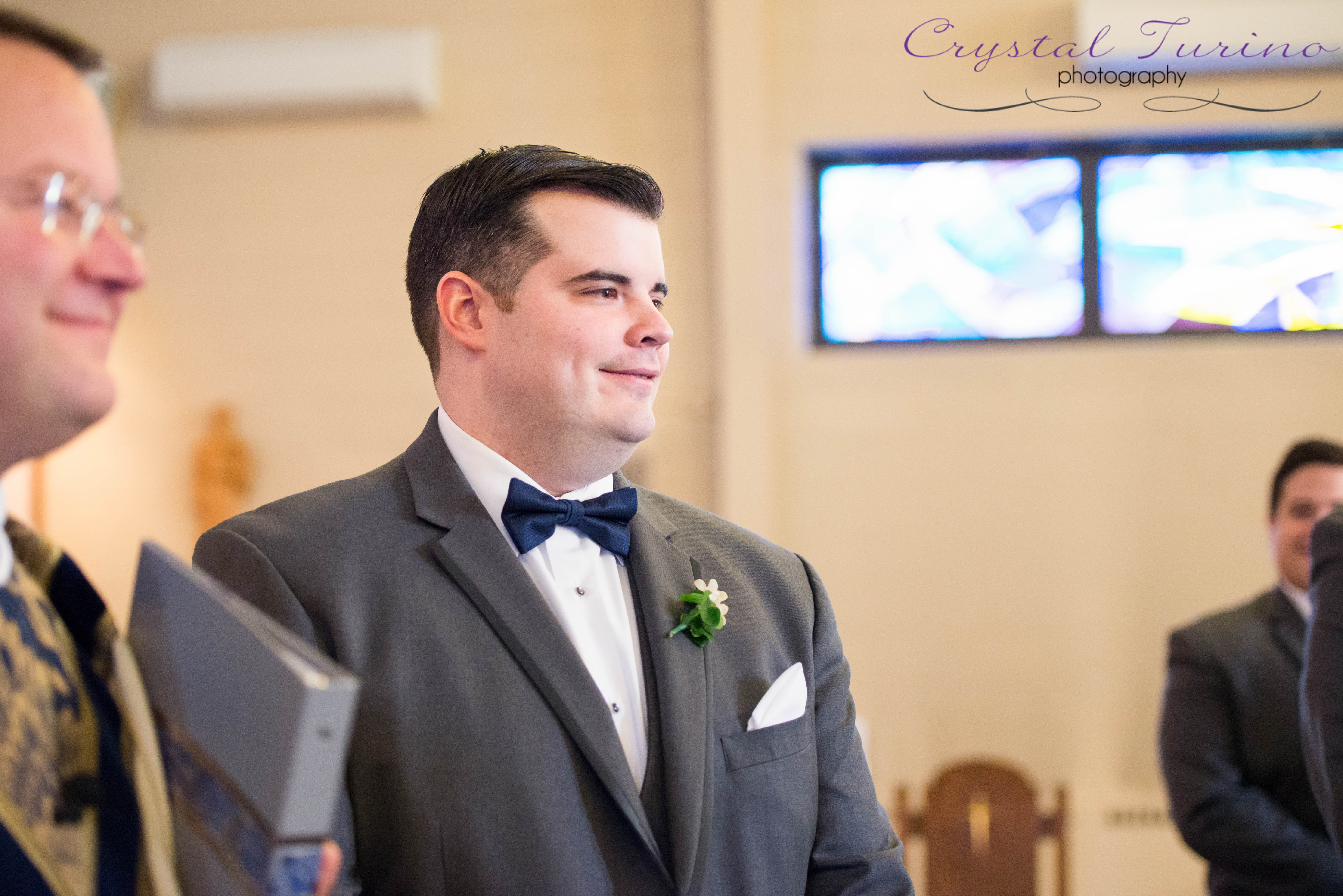 The look on Danâ€™s face as Erin came down the aisle was priceless!
