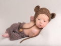 photographer albany ny newborn boy in bear hat