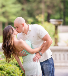yaddo gardens engagement photo