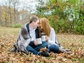 albany ny fall engagement photo