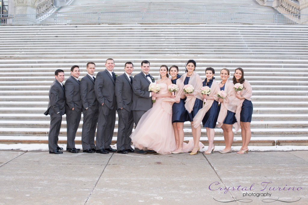 wedding photo at capitol building in albany ny