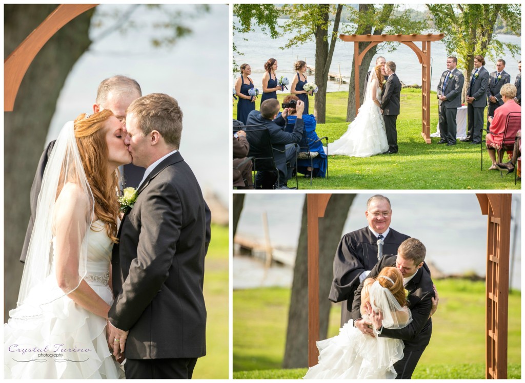 lake house lodge wedding photo