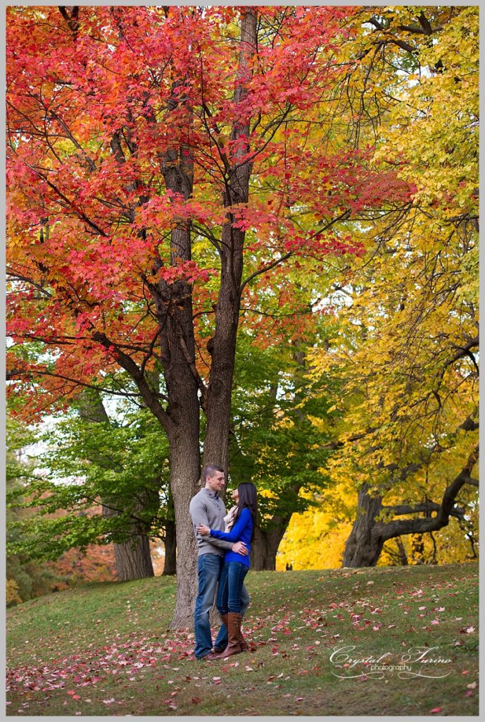 fall engagement photo